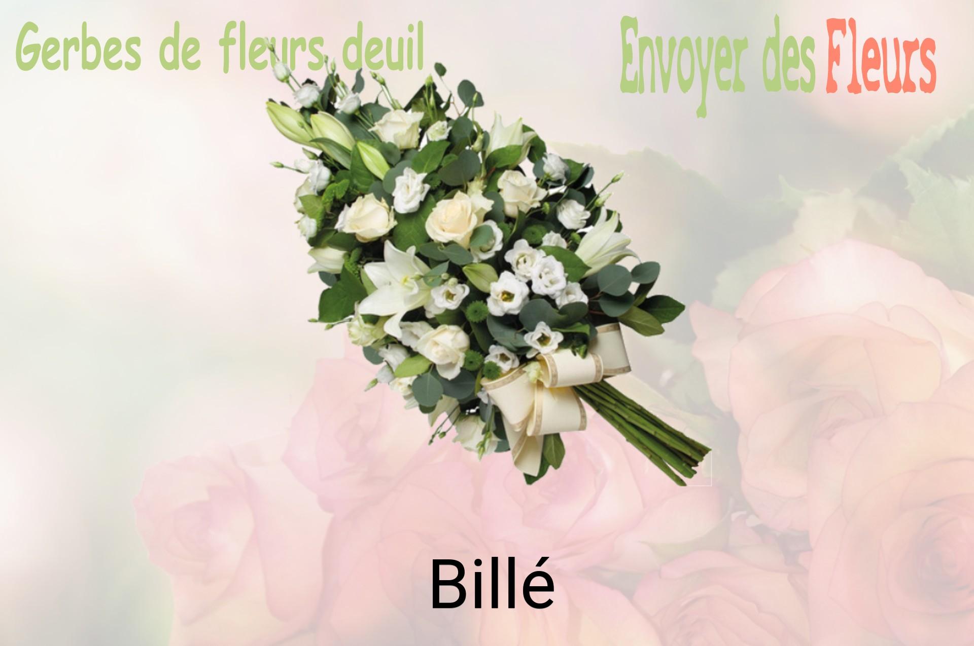 Gerbe de fleurs de deuil livrée à Billé